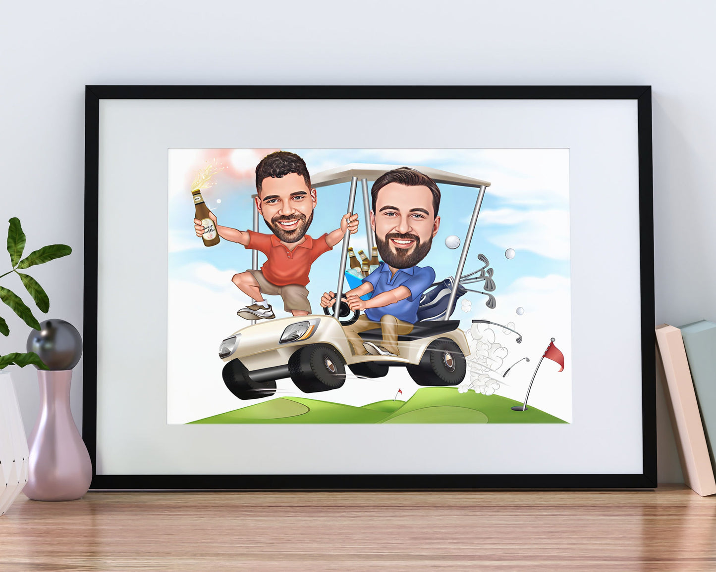 Personalised Golfing Caricature