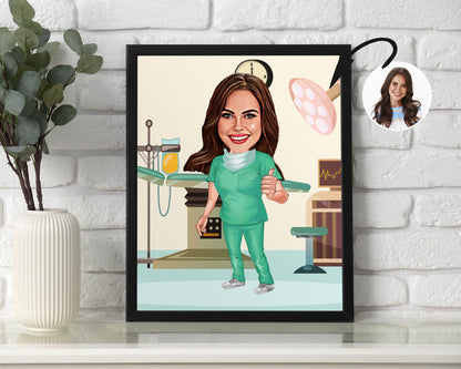 Personalised Dentist Caricature