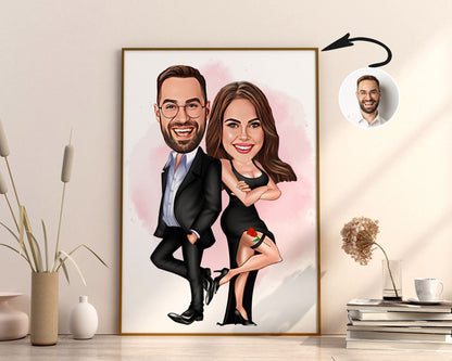 Personalised Couple Caricature