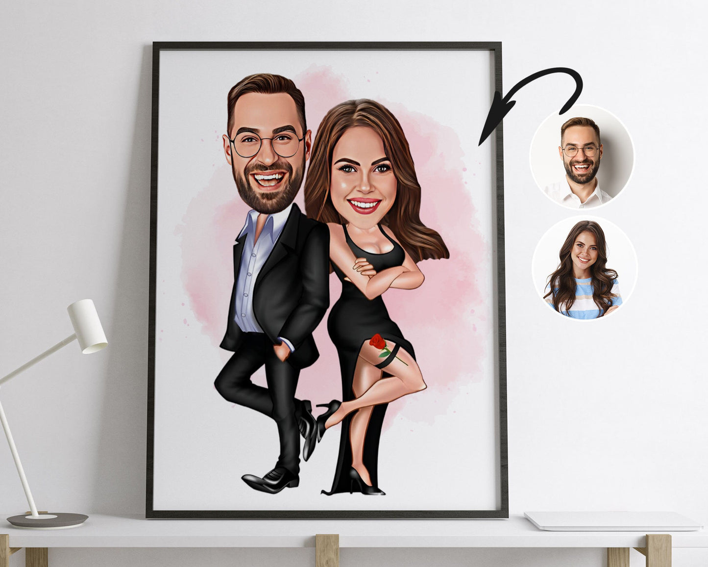 Personalised Couple Caricature