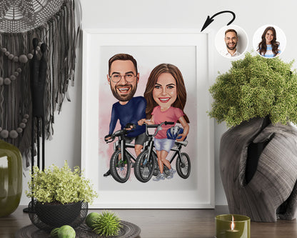 Personalised Cycling Caricature