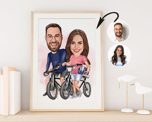 Personalised Cycling Caricature