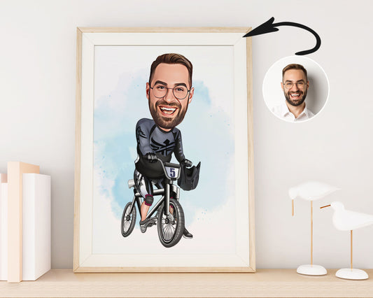 Personalised BMX Caricature