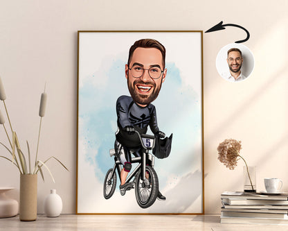 Personalised BMX Caricature