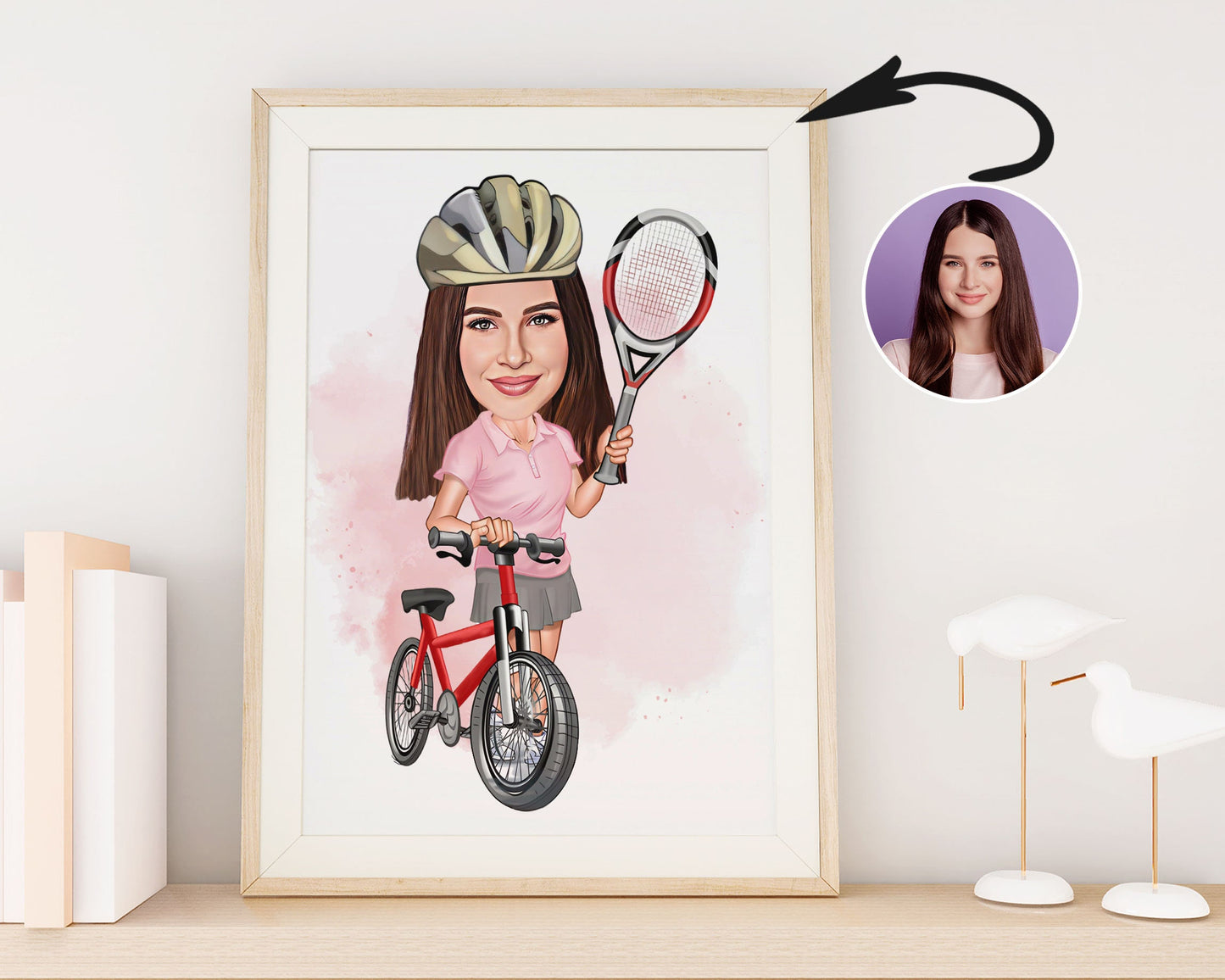 Personalised Tennis Caricature