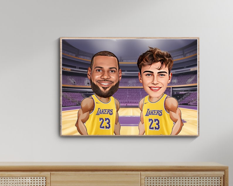 Personalised Lakers Caricature