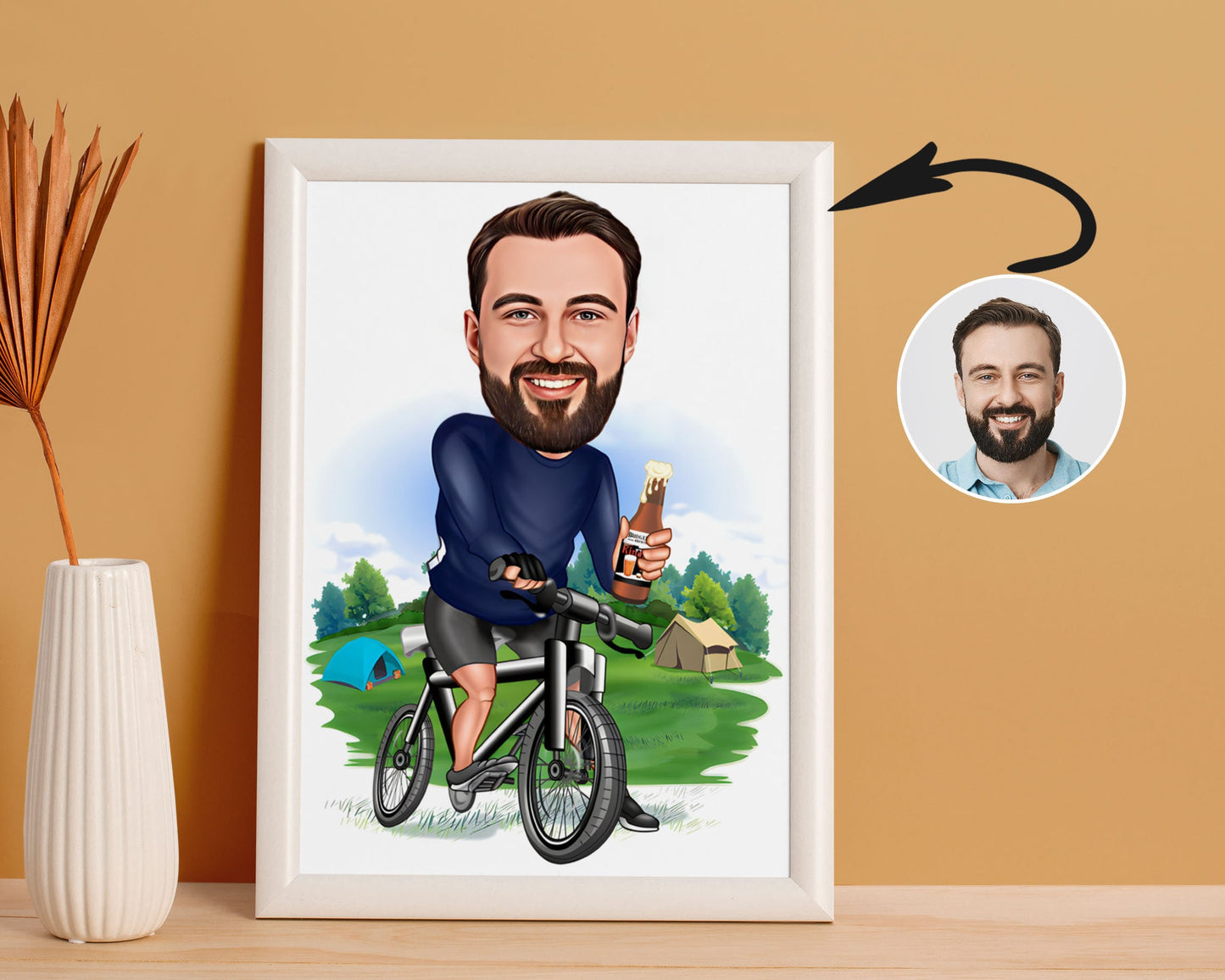Personalised Cyclist Caricature