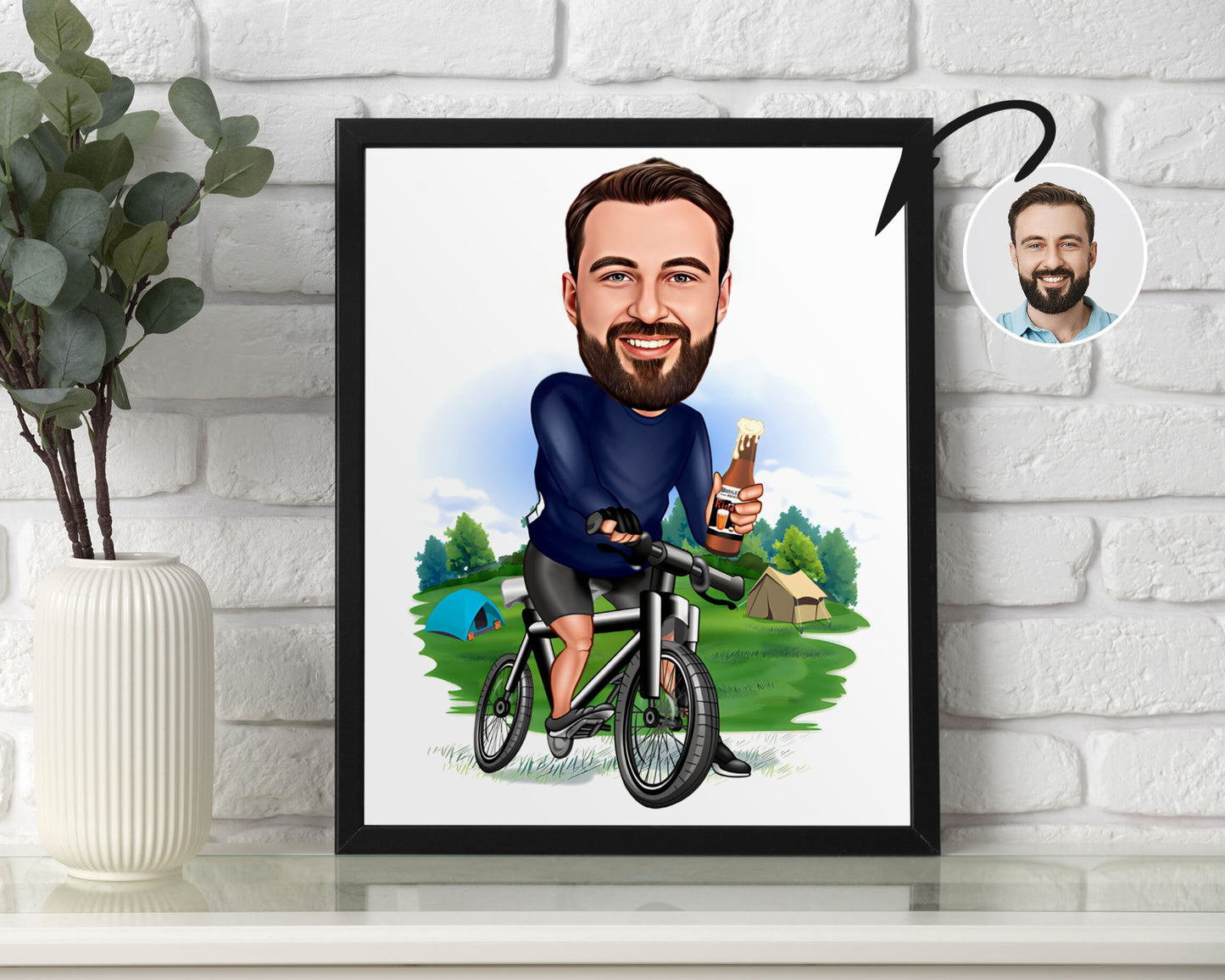 Personalised Cyclist Caricature