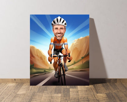 Personalised Cyclist Caricature