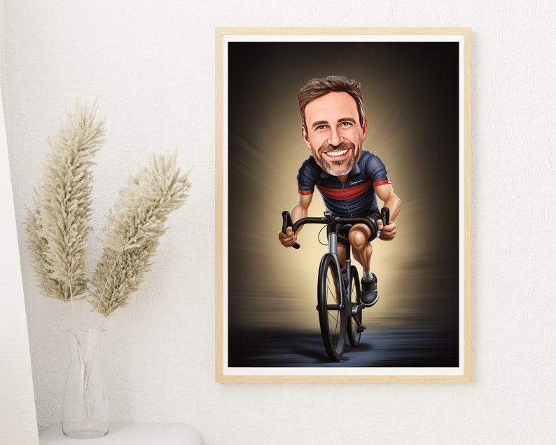 Personalised Cyclist Caricature