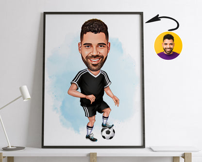 Personalised Soccer Caricature