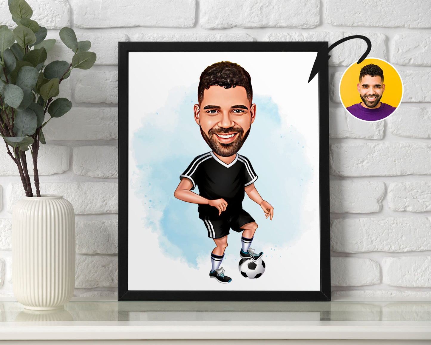 Personalised Soccer Caricature