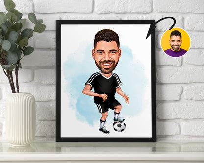 Personalised Soccer Caricature