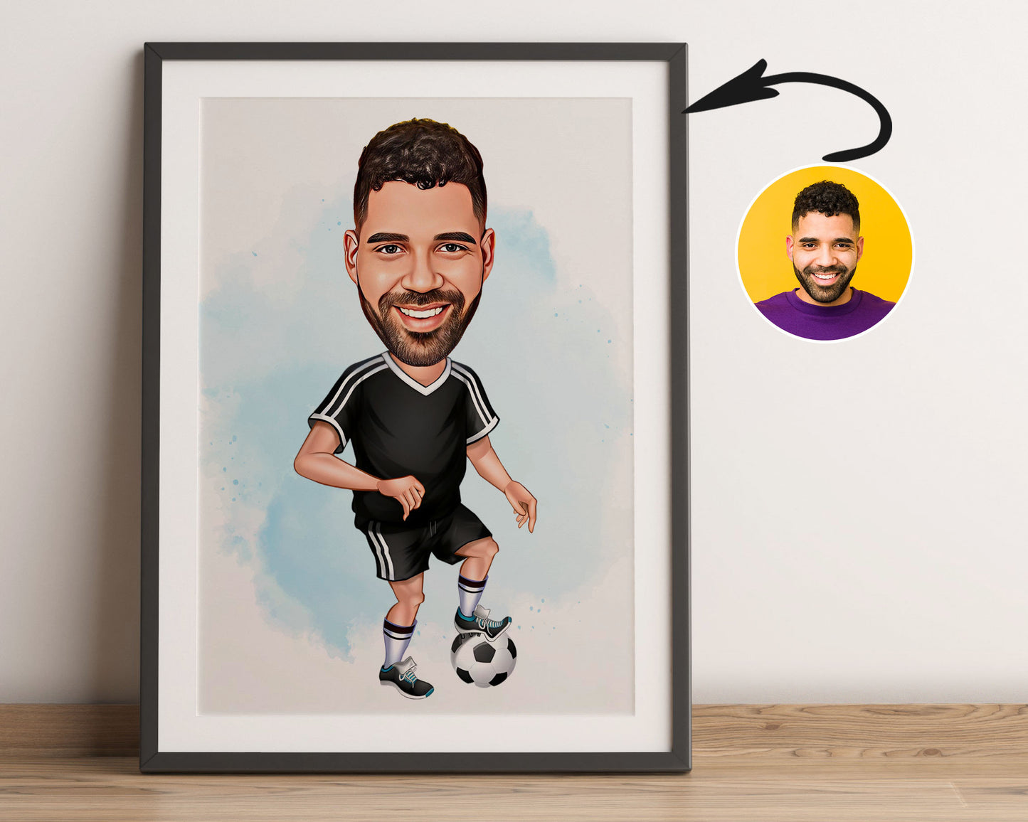 Personalised Soccer Caricature