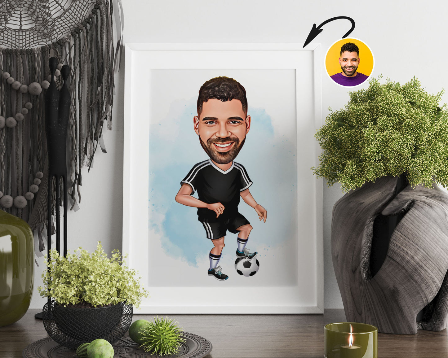 Personalised Soccer Caricature