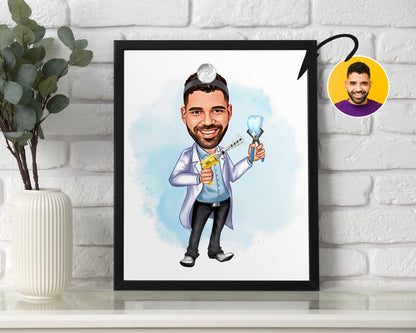 Personalised Dentist Caricature