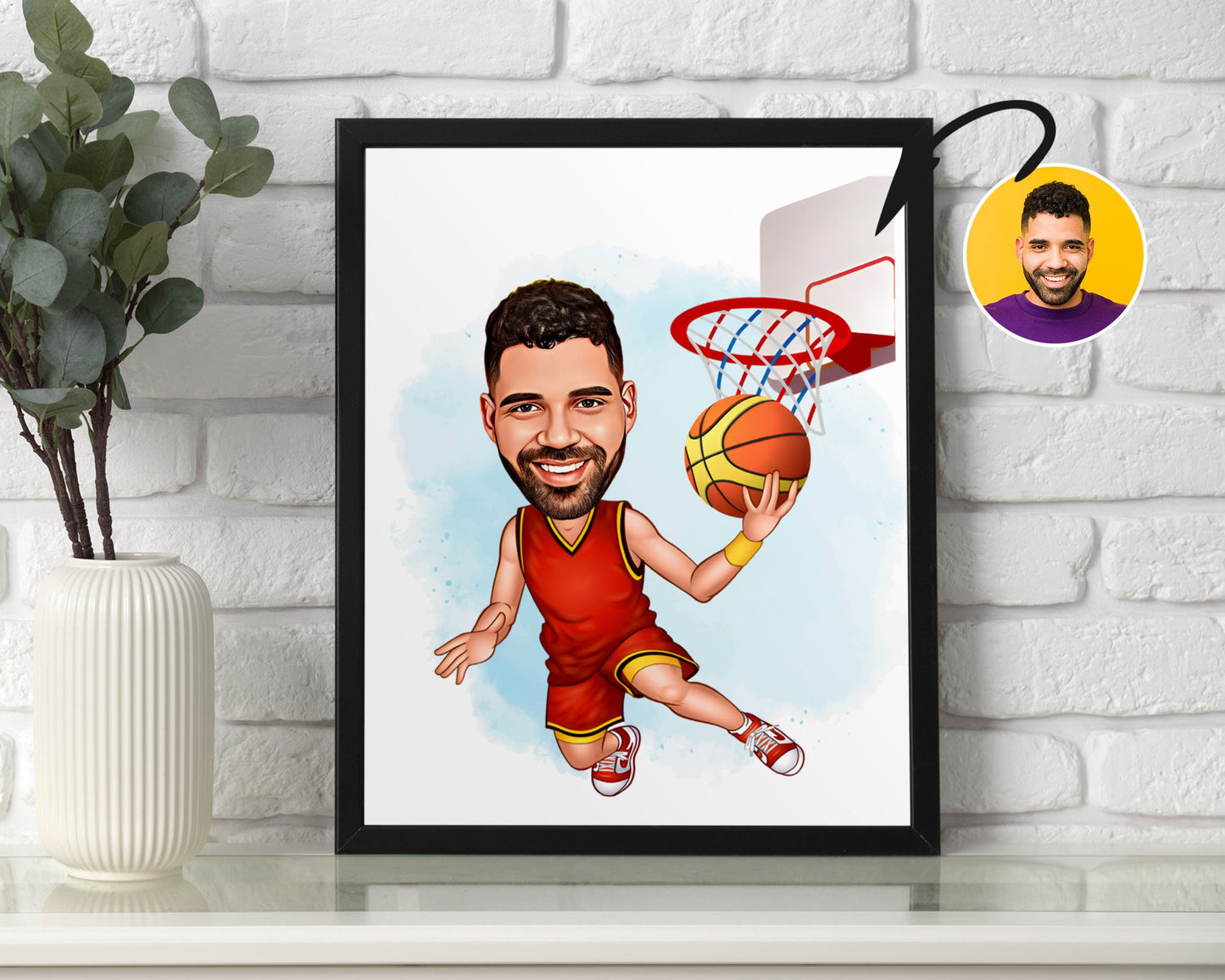 Personalised Basketball Caricature
