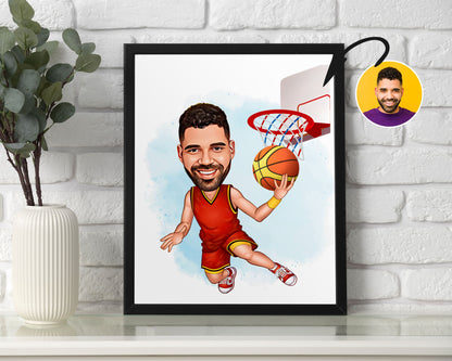Personalised Basketball Caricature