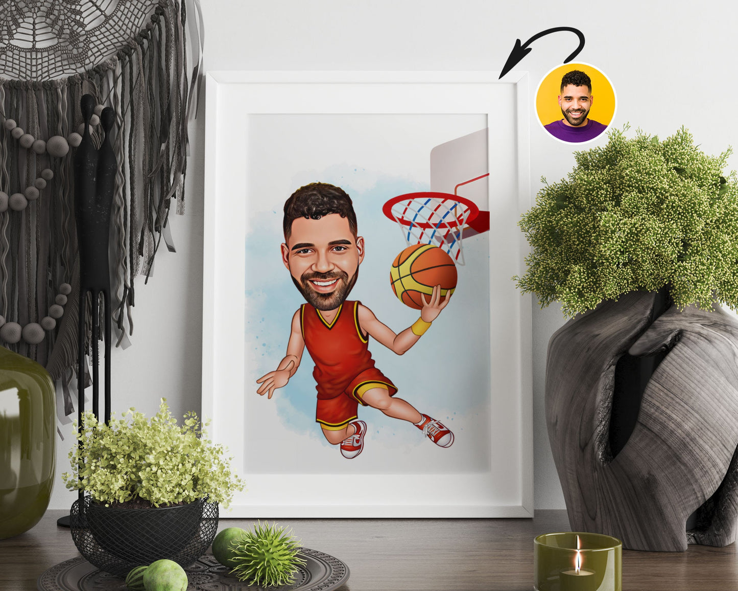 Personalised Basketball Caricature