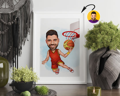Personalised Basketball Caricature