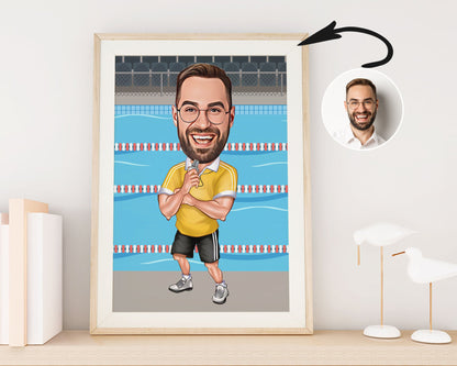 Personalised Coach Caricature