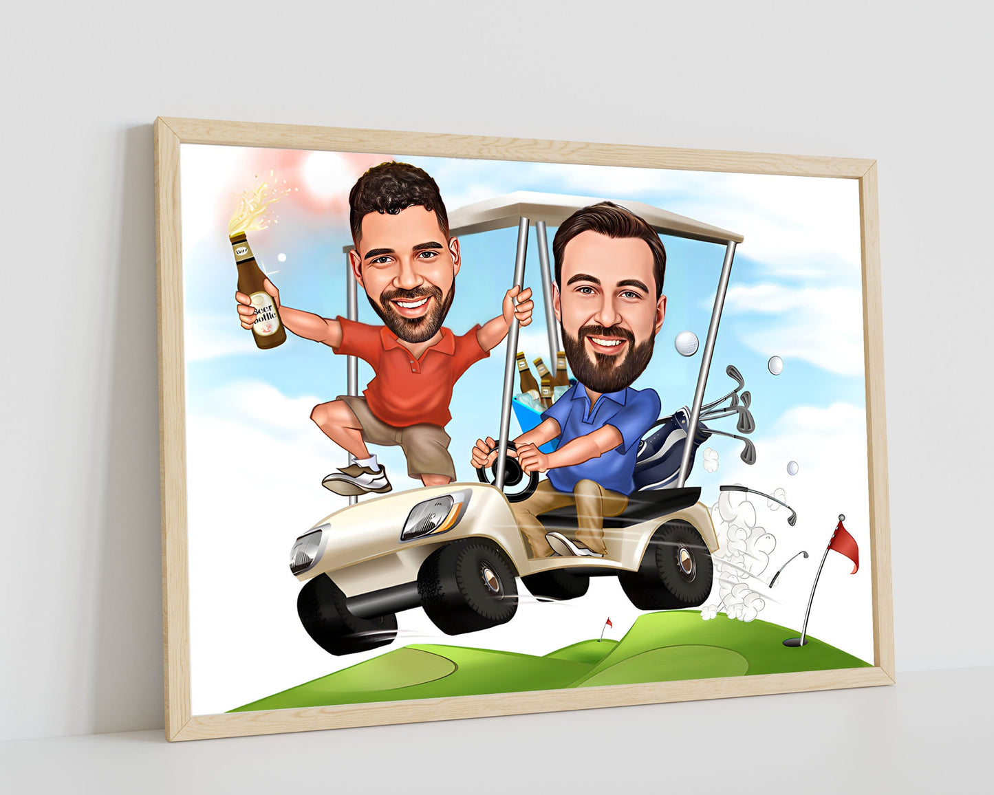 Personalised Golfing Caricature